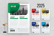 Modern 2025 Wall Calendar Design, a Stationery Template by MightyDesign (Thumbnail 2 of 8)