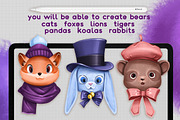PROCREATE BABY ANIMALS PORTRAIT KIT, a Brush Add-On by AlexandraArt (Thumbnail 3 of 13)