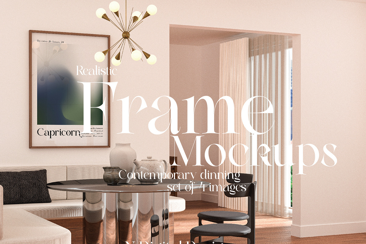 Contemporary dinning room mockup set, a Product Mockup by N digital designs (Photo 1 of 5)