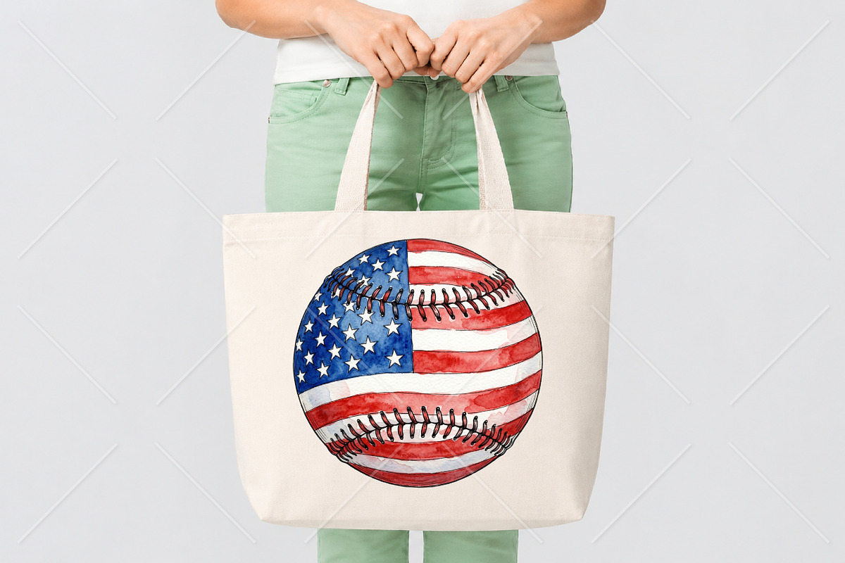 USA Flag Baseball 4th of July PNG, a Seasonal Illustration by Canvas Craft (Photo 5 of 6)