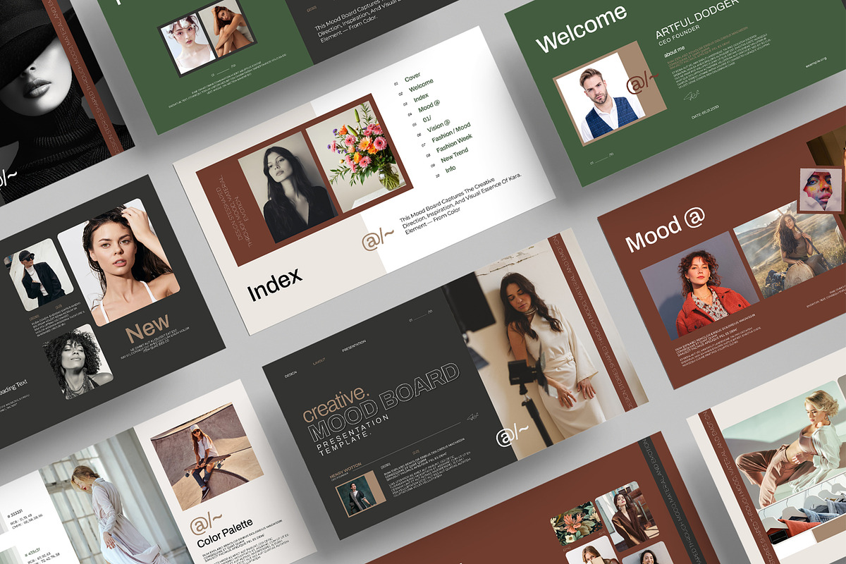 Mood Board  Presentation Template, a Presentation Template by MightyDesign (Photo 1 of 7)
