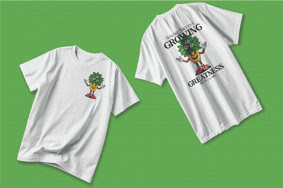 Retro Plant Mascot Illustration, an Object Illustration by Decoconio Design (Photo 6 of 8)
