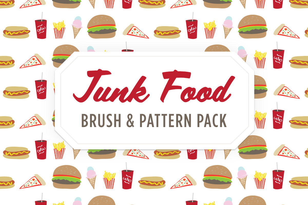 Junk Food Brush, Pattern & Icons