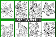 Butterfly Coloring Pages for Kids 2, an Animal Illustration by Design Zone (Thumbnail 4 of 7)