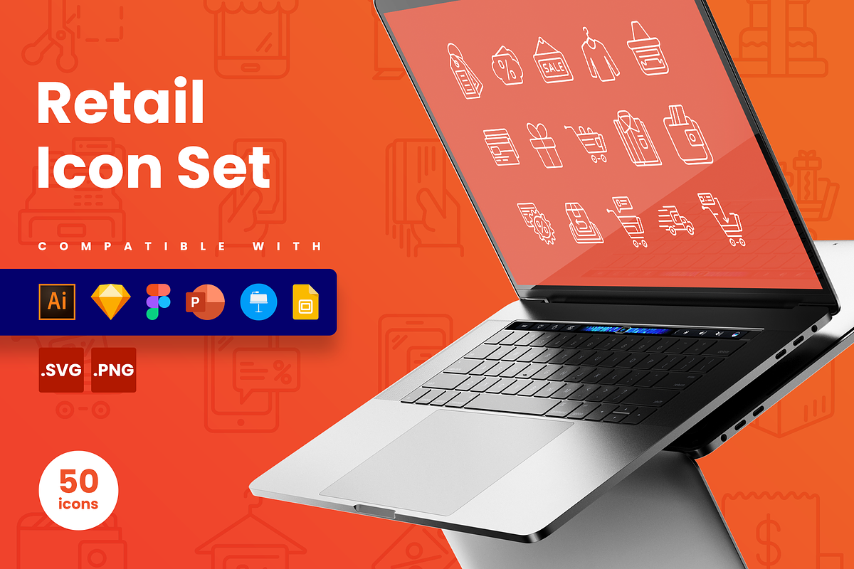 Retail Icons, an Outline Icon by Slidesmash (Photo 1 of 3)