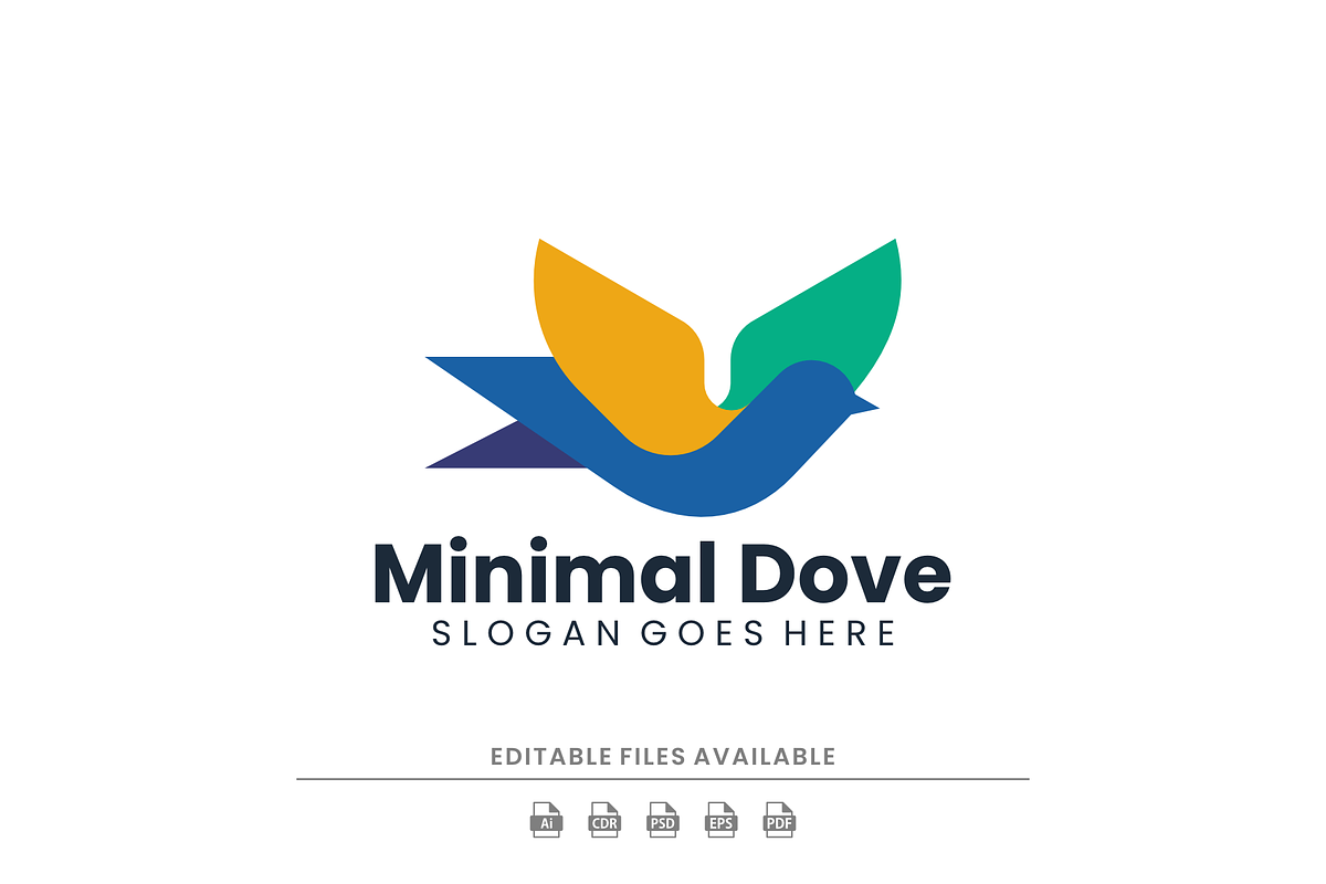 Flat Modern Dove Logo Design, a Branding & Logo Template by Artnivora.Std