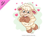 Set of Cartoon Sheeps 01. Clipart., an Animal Illustration by KENO Mascots (Thumbnail 4 of 7)