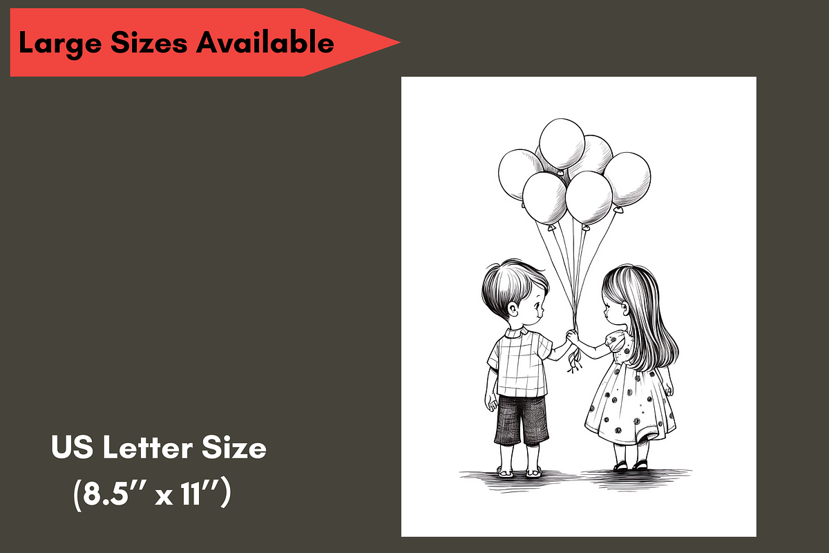 Valentine's Day Coloring Book Kids, a Seasonal Illustration by LA Design (Photo 9 of 10)