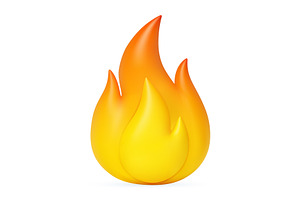 3d Fire flame. Camping, energy and, an Object Illustration by ModVector