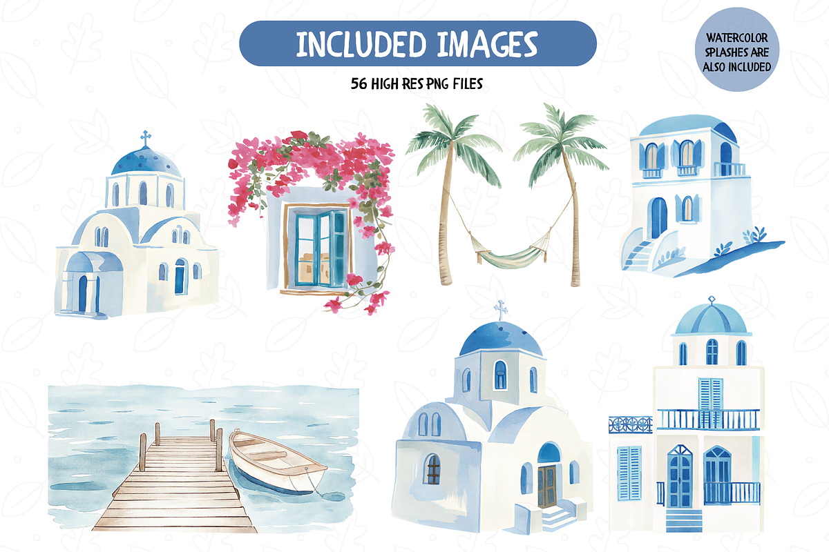 Greek Island Clipart Bundle, an Illustration by TatiMockup (Photo 4 of 7)