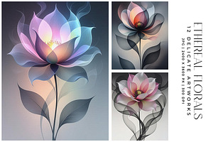 Ethereal Florals, a Decorative Illustration by Digital Art Creations