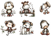 Baby Animal Clipart Bundle, an Illustration by DreamArtGraphic (Thumbnail 4 of 5)