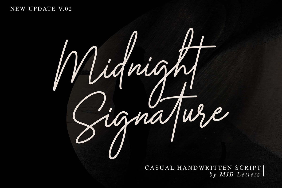 Midnight Signature Font, a Script Font by MJB Letters (Photo 10 of 10)