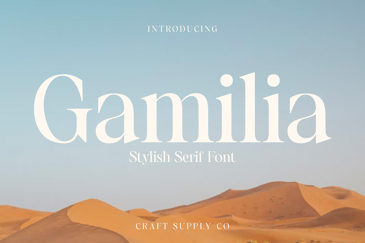 Gamilia - Stylish Serif, a Serif Font by Craft Supply Co. (Photo 1 of 8)