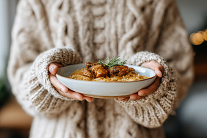 Woman holding bowl of rice, a Food & Drink Photo by MistyDay