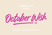 October Wish - Handwritten Font, a Handwritten Font by Subectype Studio (Thumbnail 1 of 5)
