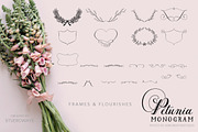 Petunia Monogram, a Script Font by STUDIOWAYS (Thumbnail 5 of 6)