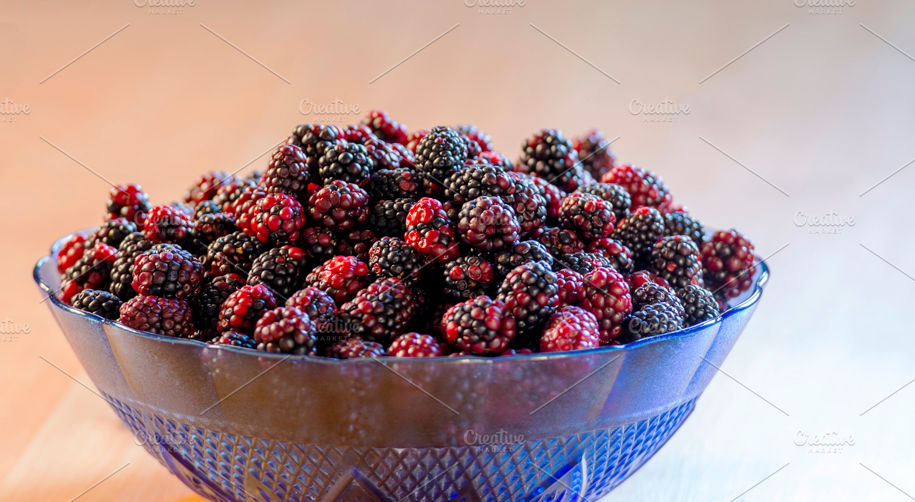 Wild Blackberry Bowl Overhead, a Food & Drink Photo by THP Creative