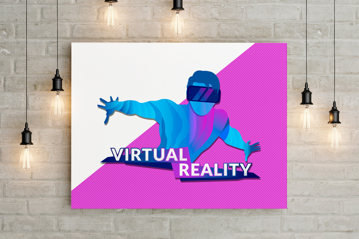 Virtual Reality Logo, a Branding & Logo Template by Helen Art