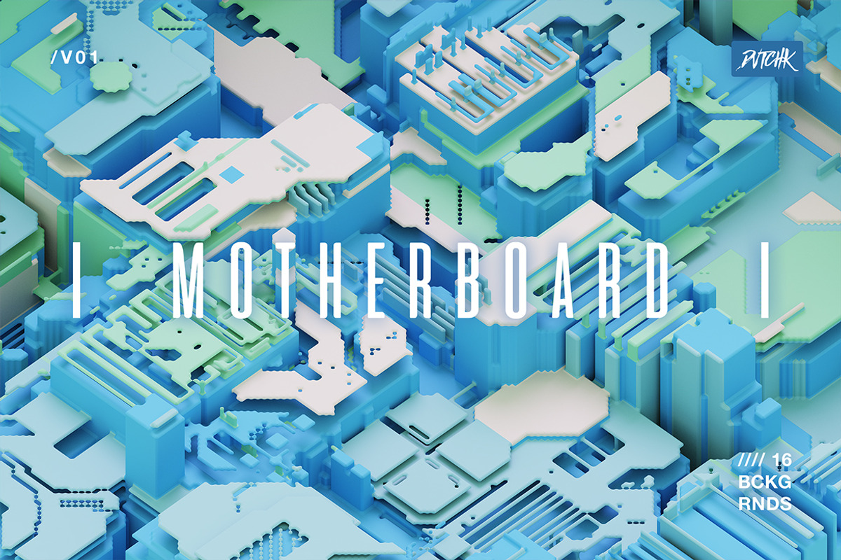 Motherboard | 3D Circuit Backgrounds, a Background Graphic by dvtchk (Photo 3 of 12)