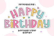Happy Birthday - Playful Party Font, a Sans Serif Font by KiddoGlyphs Studio (Thumbnail 1 of 5)