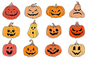 Pumpkins - Cartoon Collection, an Illustration by Alina Sh (Thumbnail 3 of 7)