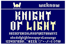 Knight of light font