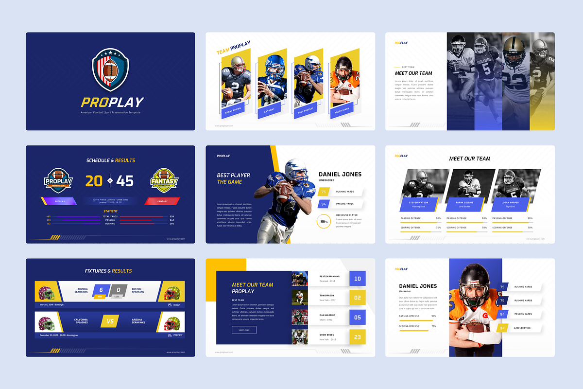 American Football Sport Google Slide, a Presentation Template by YossyOneStd (Photo 2 of 5)