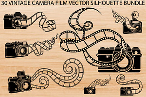 Vintage Camera Film Silhouette