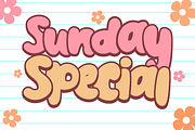 Sunday Special Font, a Handwritten Font by MyFontsShop (Thumbnail 5 of 5)