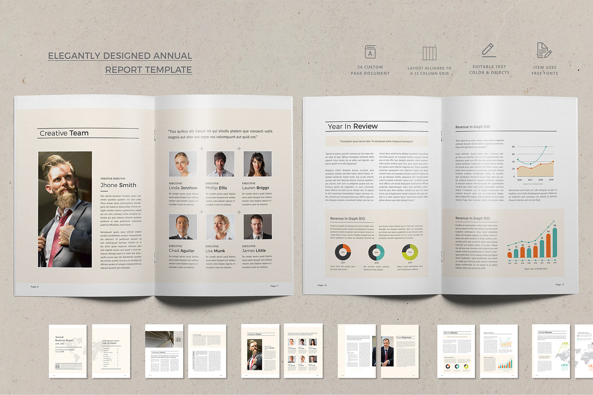 Annual Report, a Brochure Template by ThemeDevisers (Photo 2 of 4)