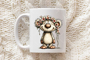 Quirky Spring Teddy Bear Clipart, an Illustration by OK Design (Thumbnail 5 of 6)