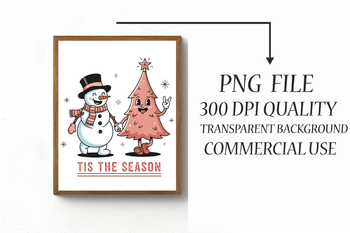 Pink Christmas PNG Sublimation, an Illustration by Libby Wishes (Photo 5 of 5)