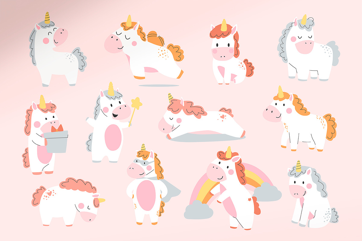 Cute unicorns, elements and quotes, an Animal Illustration by Mariart_i (Photo 2 of 8)