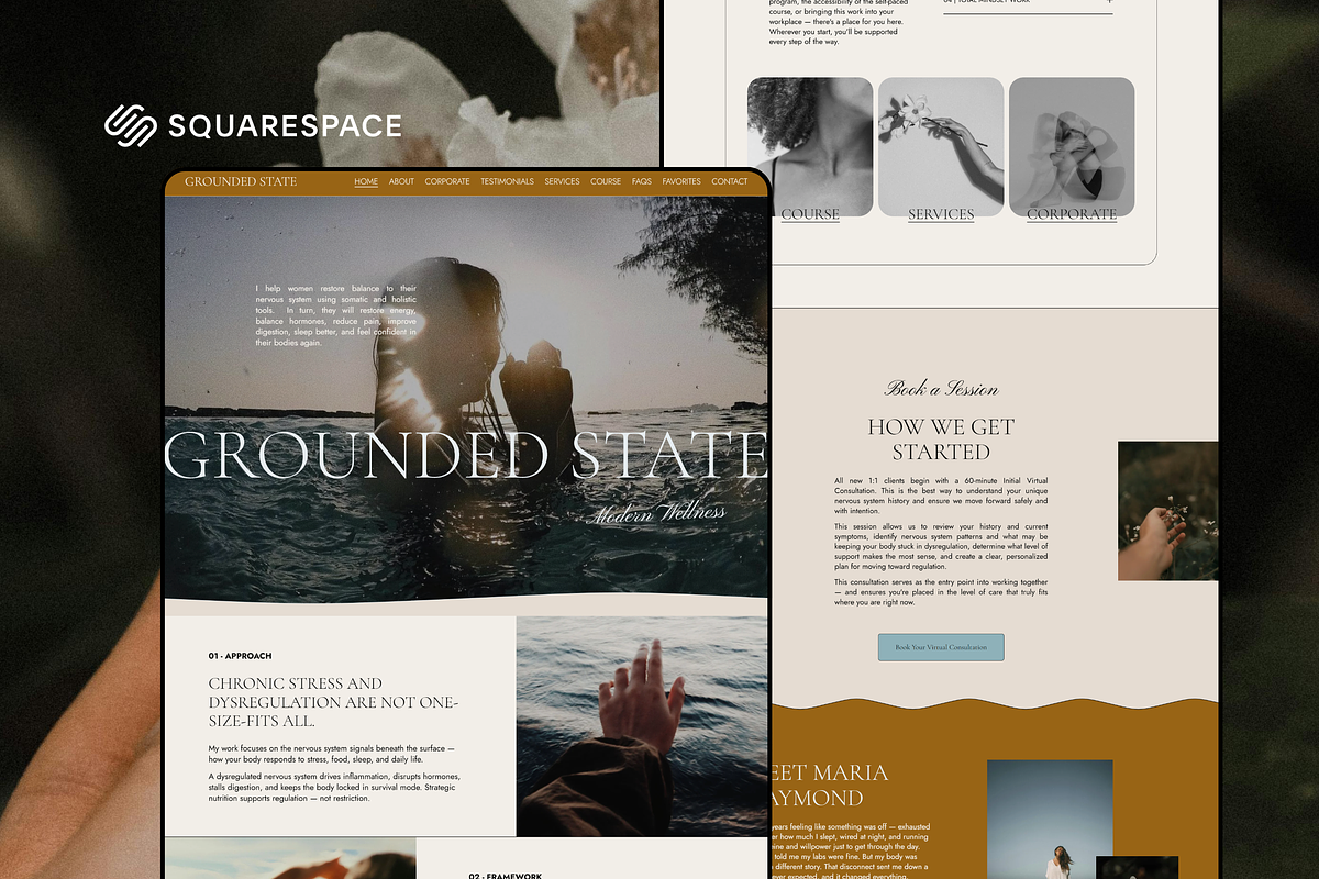 Somatic Wellness Website Template, a Squarespace Template by Solana Creative Co. (Photo 4 of 10)