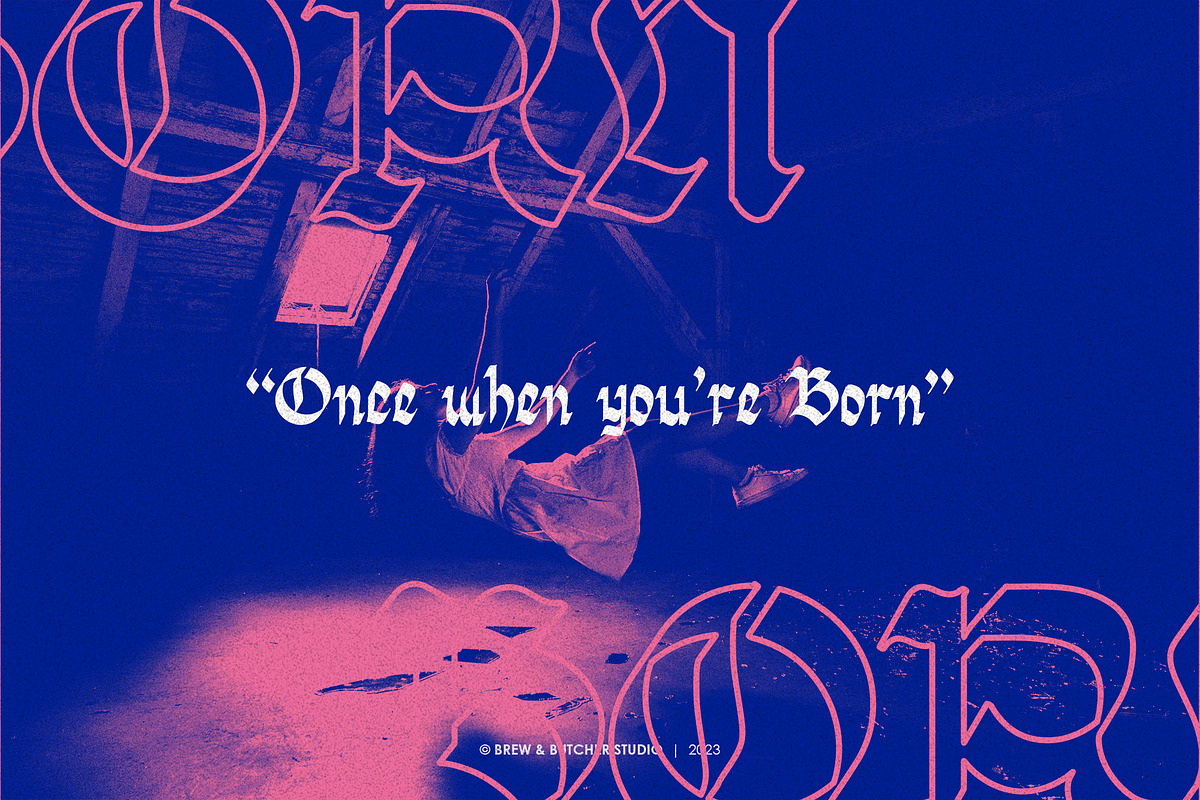 Morthao | Blackletter, a Blackletter Font by Brew & Butcher Studio (Photo 7 of 8)