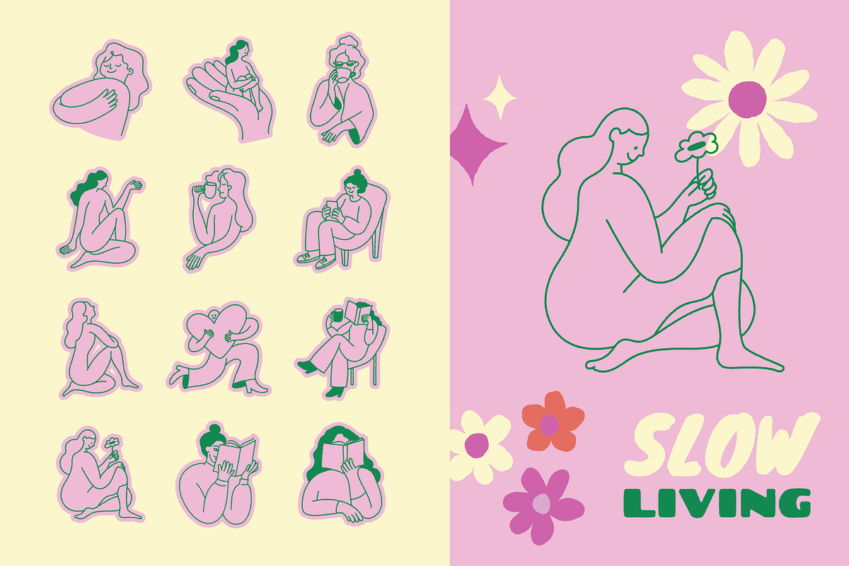 Self love, vector illustrations, an Object Graphic by venimo (Photo 9 of 15)