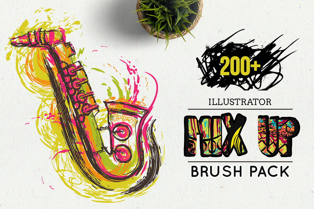 Illustrator grunge brushes, a Brush Add-On by kateja (Photo 1 of 5)