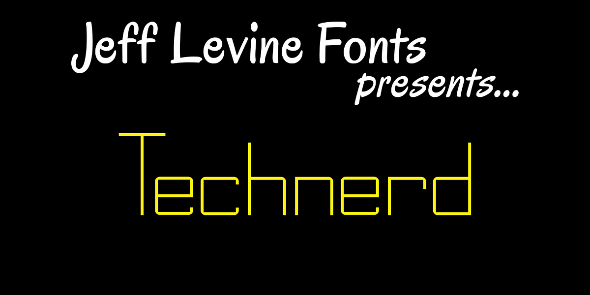 Technerd JNL, a Sans Serif Font by Jeff Levine Fonts