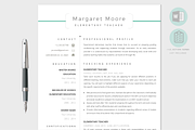 Resume Template / CV, a Resume Template by PAPPERMINT RESUME STUDIO (Thumbnail 1 of 6)