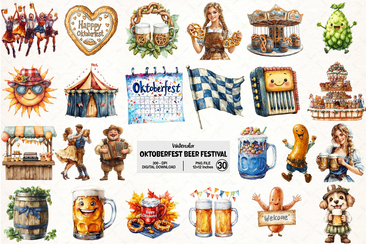 Happy Oktoberfest Beer Festival, an Illustration by Pixels.Craft (Photo 1 of 6)