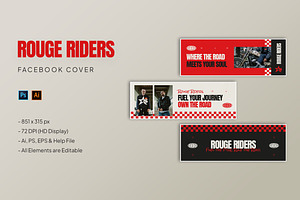 Rouge Riders - Facebook Cover, a Social Media Template by StreaksideStd