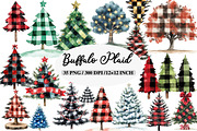 Buffalo Plaid Christmas Tree Clipart, an Illustration by Daily.Designs (Thumbnail 1 of 5)