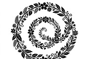 50 Elegant Floral Leaf Spiral Frame, a Decorative Illustration by Amazin_art (Thumbnail 17 of 39)