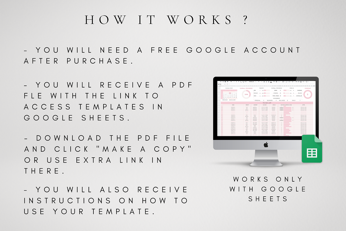 Digital To-Do List Google Sheets, a Templates & Theme by BRANDcontent (Photo 7 of 8)