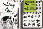 Inking Pen Brush Pack, a Brush Add-On by ZiziMarket (Thumbnail 1 of 6)