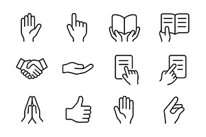 Vector illustration of various hand, an Object Illustration by ZinetroN