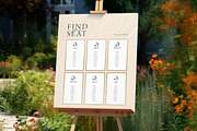 Nude Style Wedding Seating Plan Set, a Print Template by McLittle Stock (Thumbnail 2 of 6)