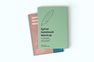 Spiral Notebook Mockup A4 - 8 Views