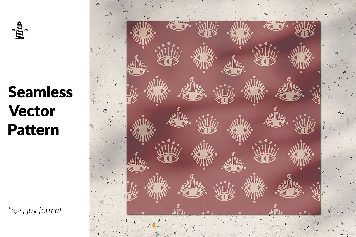 Third eye seamless pattern, a Pattern Graphic by Norse Studio